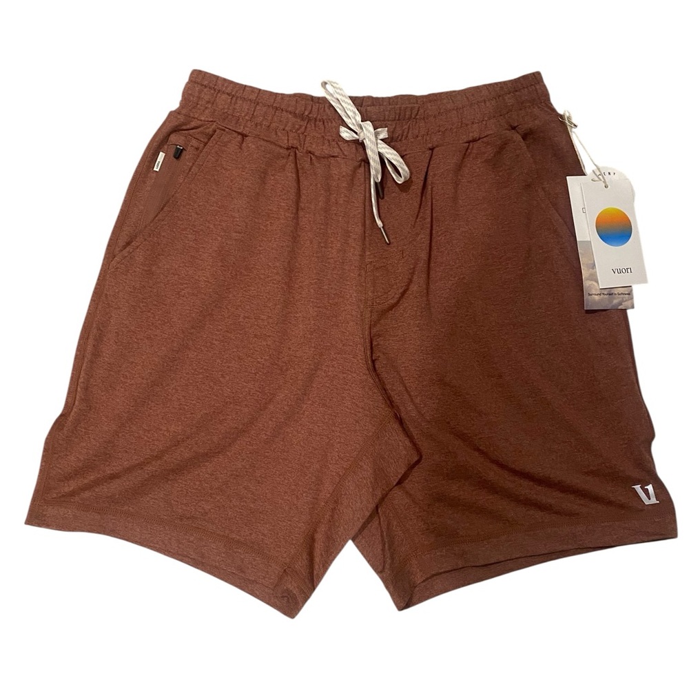 Vuori Men's Athletic Ponto Shorts in Brown Small